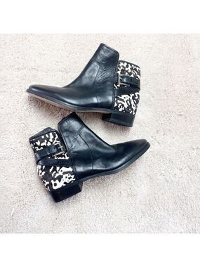 Michael Kors Salem Leopard Calf Hair Leather Bootie 7M
